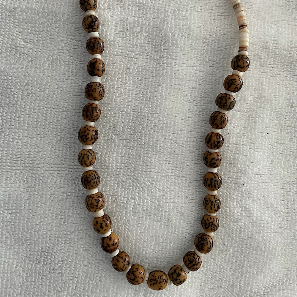 Wood bead necklace